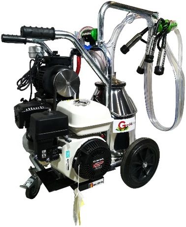 Aparat de muls vaci cu 1 post si 1 bidon inox 30L T130 INOX IC + motor Honda 5.5 CP Gardelina