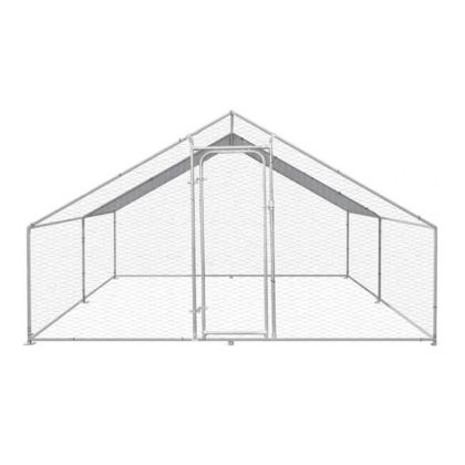 Cotet exterior pentru pasari din otel galvanizat 400x300x195cm