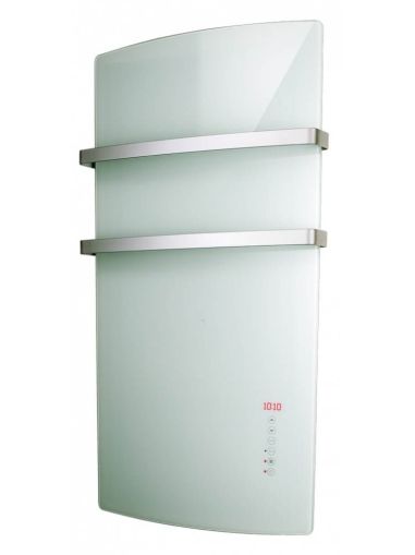 Radiator din sticla 1500 W pentru baie Radialight DEVA culoare Alb Onyx
