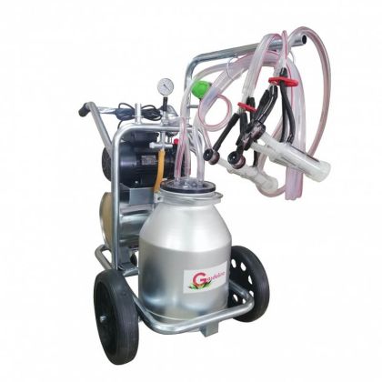Aparat de muls oi si capre cu 2 posturi si 1 bidon aluminiu 30L Gardelina T130 AL PS