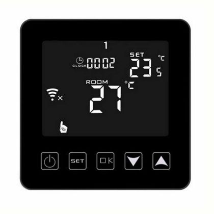 Termostat digital programabil de pardoseala HY08WE-2 black touch screen