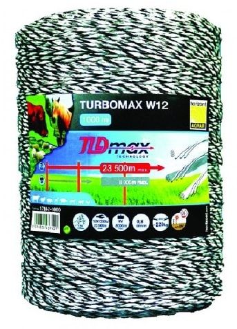 Fir 1000m TURBOMAX W12 cu 12 fire de 0.25mm, forta rupere 220kg, rezistenta electrica 0.08 ohm/m