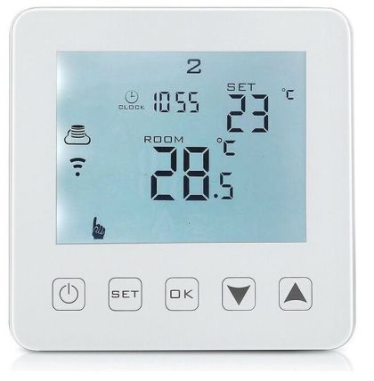 Termostat digital programabil de pardoseala HY08WE-4 white touch screen
