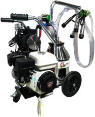 Aparat de muls vaci cu 1 post si 1 bidon inox 30L T130 INOX IC + motor Honda 5.5 CP Gardelina