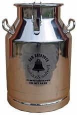 Bidon inox 30 litri cu maner si prindere cu clipsuri si capac inox
