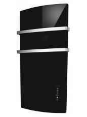 Radiator din sticla 1500 W pentru baie Radialight DEVA culoare Negru Vulcano