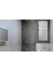 Radiator din sticla 1500 W pentru baie Radialight DEVA culoare Alb Onyx