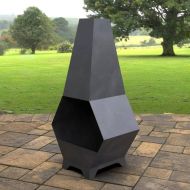 Incalzitor pentru terasa/gradina, Pyramid Hexagon II KRO-1076, Otel, Negru, 1200x605x406 mm, grosime 3 mm