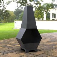 Incalzitor pentru terasa/gradina, Pyramid Hexagon II KRO-1076, Otel, Negru, 1200x605x406 mm, grosime 3 mm
