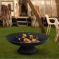 Vatra foc pentru terasa, camping, Vivatechnix Fonta, Diametru 760 mm, Negru, Inaltime 28 cm