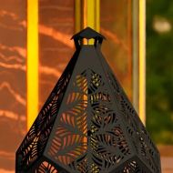 Incalzitor pentru terasa/gradina, Krodesign Diamond KRO-1090, Otel, Negru, diametru 1125 mm, grosime 3 mm