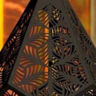 Incalzitor pentru terasa/gradina, Krodesign Diamond KRO-1090, Otel, Negru, diametru 1125 mm, grosime 3 mm