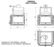  Focar de semineu tip centrala Prity 3CW28