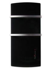 Radiator din sticla 1500 W pentru baie Radialight DEVA culoare Negru Vulcano