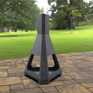 Incalzitor pentru terasa/gradina, Hexagon Fire Pit KRO-1075, Otel, Negru, 1158x725 mm, grosime 3 mm