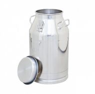 Bidon inox 40 litri cu manere si prindere cu clipsuri si capac inox