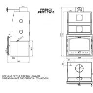  Focar de semineu tip centrala Prity CW35