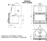  Focar de semineu tip centrala Prity ACW20