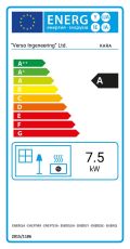 Soba pe lemne 7.5 kW Verso Kara clasa energetica A