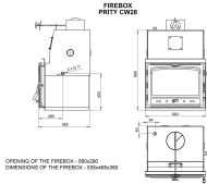  Focar de semineu tip centrala Prity CW28