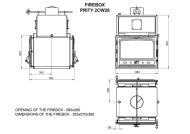  Focar de semineu tip centrala Prity 2CW28