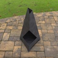 Incalzitor de terasa/gradina, Triangular Pyramid KRO-1071, Otel, Negru, 1200x700x700 mm, grosime 3 mm