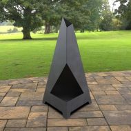 Incalzitor de terasa/gradina, Triangular Pyramid KRO-1071, Otel, Negru, 1200x700x700 mm, grosime 3 mm