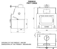  Focar de semineu tip centrala Prity GW28