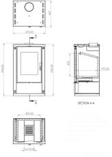 Soba pe lemne 9 kW Verso Theia Champagne clasa energetica A+