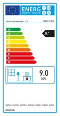 Soba pe lemne 9 kW Verso Theia Champagne clasa energetica A+