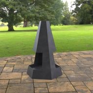 Incalzitor pentru terasa/gradina, Pyramid Hexagon Double KRO-1079, Otel, Negru, 1200x700x813 mm, grosime 3 mm