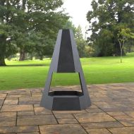 Incalzitor pentru terasa/gradina, Pyramid Hexagon Double KRO-1079, Otel, Negru, 1200x700x813 mm, grosime 3 mm