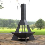 Incalzitor de terasa/gradina, Pyramid Rocket KRO-1073, Otel, Negru, 1580x800 mm, grosime 3 mm
