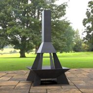Incalzitor de terasa/gradina, Pyramid Rocket KRO-1073, Otel, Negru, 1580x800 mm, grosime 3 mm