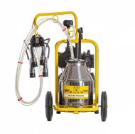 Aparat de muls vaci pe ulei cu 1 post si 1 bidon inox 30L