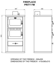  Soba simpla cu cuptor Prity FM