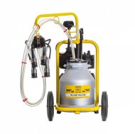 Aparat de muls vaci pe ulei cu 1 post si 1 bidon aluminiu 30L