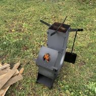 Soba cu pirostrie pentru camping Vivatechnix KRO-1147, dimensiune 570x355x136 mm, demontabila, faras inclus