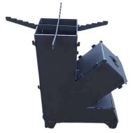 Soba cu pirostrie pentru camping Vivatechnix KRO-1147, dimensiune 570x355x136 mm, demontabila, faras inclus