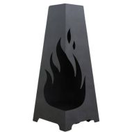Incalzitor pentru terasa/gradina, Fire Pyramid KRO-1078, Otel, Negru, 1200x500 mm, grosime 3 mm
