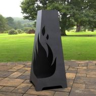Incalzitor pentru terasa/gradina, Fire Pyramid KRO-1078, Otel, Negru, 1200x500 mm, grosime 3 mm