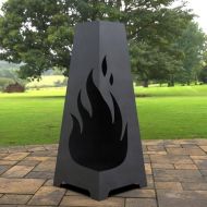 Incalzitor pentru terasa/gradina, Fire Pyramid KRO-1078, Otel, Negru, 1200x500 mm, grosime 3 mm