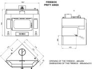  Focar de semineu tip centrala Prity AW20