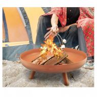 Vatra foc pentru terasa, camping, Vivatechnix Otel Carbon, Diametru 77 cm, Maro, Inaltime 28 cm