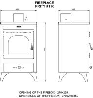 Soba pe lemne 9 kW Prity K1R