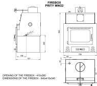  Focar de semineu tip centrala Prity MW22