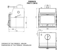  Focar de semineu tip centrala Prity CW18