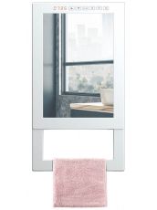 Aeroterma electrica 1800 W pentru baie cu oglinda Radialight Quadro Visio