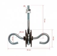 Izolator dublu cu filet M6 pentru poarta gard electric